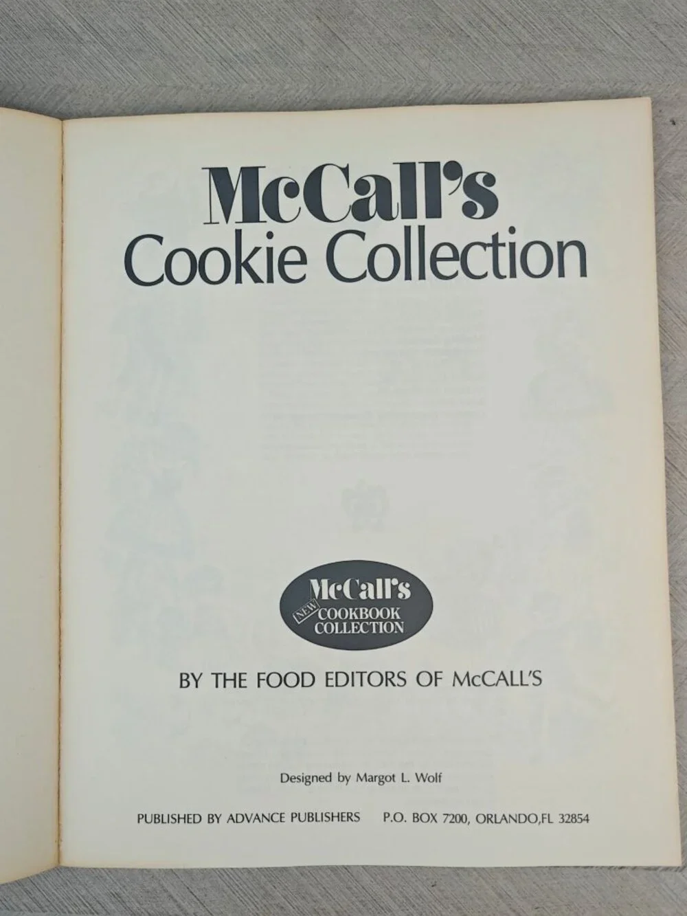McCalls Cookie Collection Volume 1 Paperback Baking & Cookbook Recipes 1985
